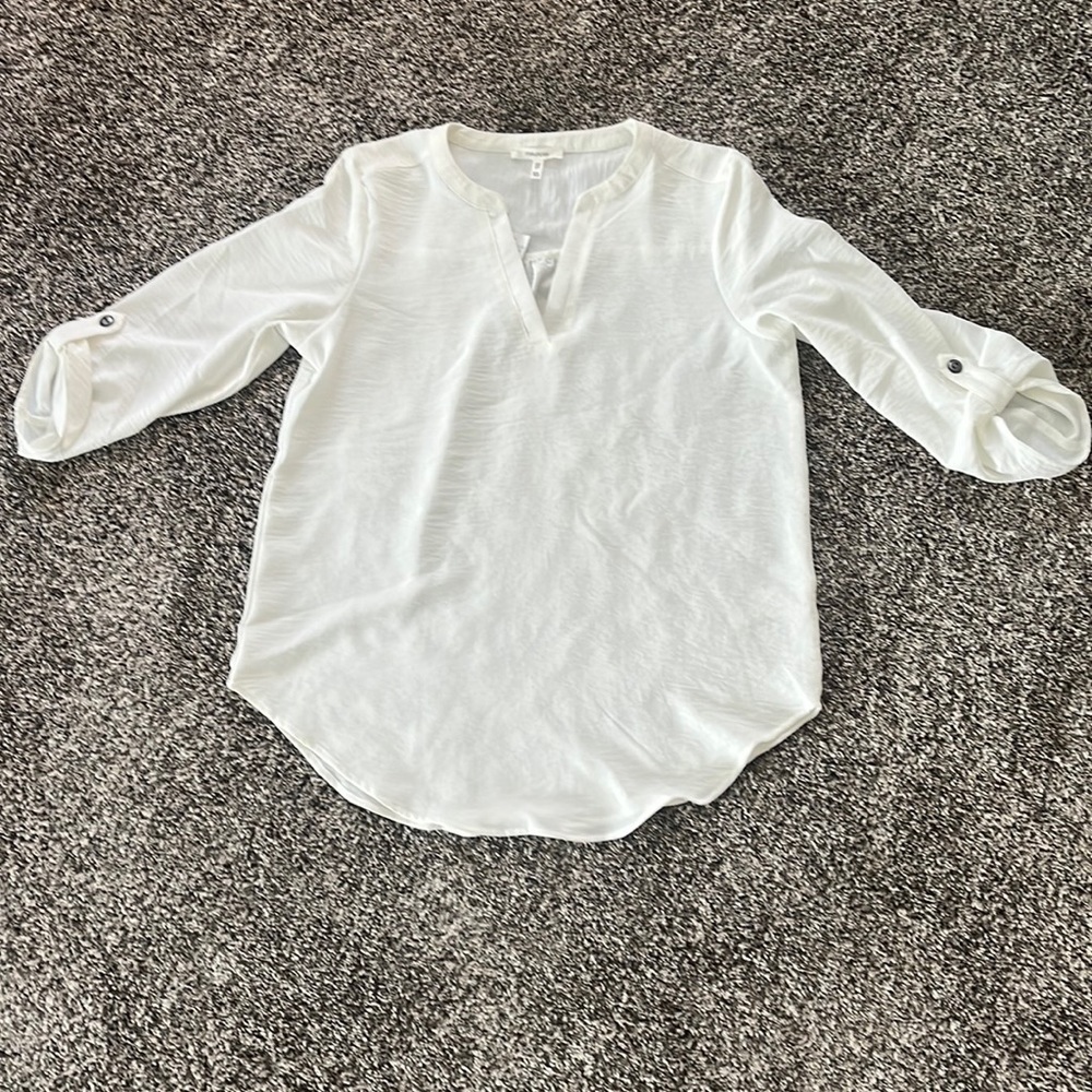 NWT White Three Quarter Sleeve Blouse